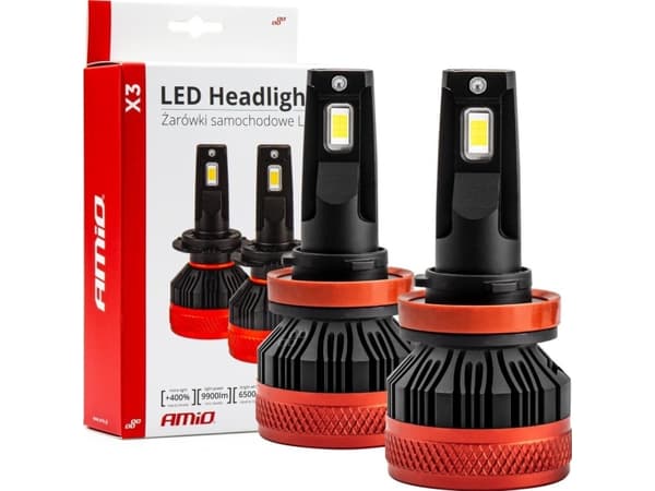 Bil LED-pærer x3-serien canbus amio h8 h9 h11 amio-02981