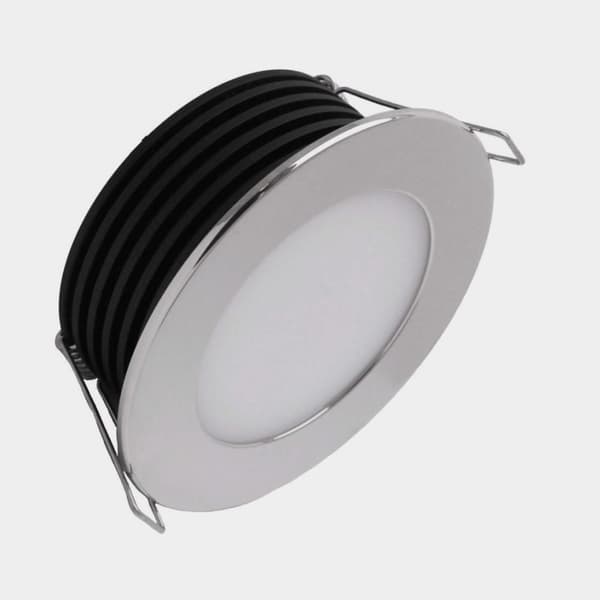 Taklampa Casolux Malou Downlight, infälld, rostfritt stål, LED, 10 - 32 V, 4.5 W, hög, med vitt sken