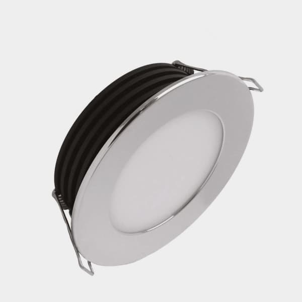 Taklampa Casolux Malou Downlight, infälld, rostfritt stål, LED, 10 - 32 V, 0.6 - 3.6 W, hög, med vitt / rött sken
