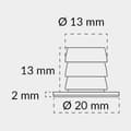 Miniatyrbild 4 av 5: Spotlight Casolux Mille Courtesy Light, infälld, rostfritt stål, LED, 10 - 30 V, 0.2 W, med vitt sken