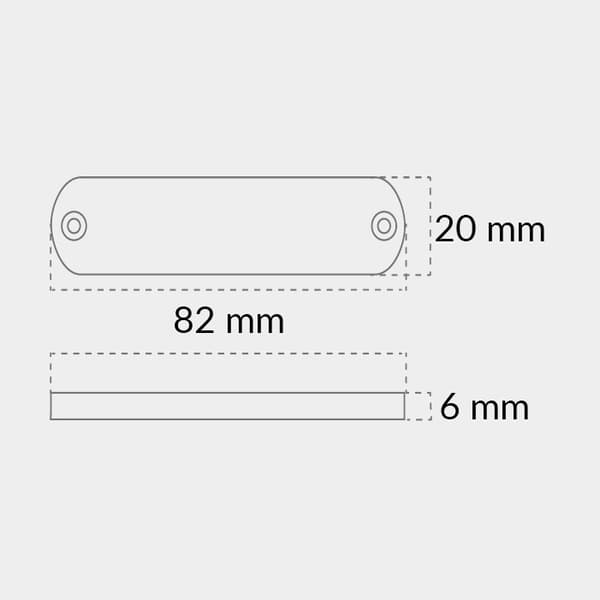 Infälld belysning Casolux Merle Front Courtesy, LED, 82 x 20 x 6 mm, 10 - 30 V, 0.5 W, med vitt sken