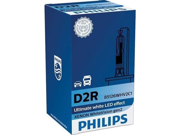 Philips WhiteVision Xenon gen2 85126WHV2C1 Auton Xenon-ajovalopolttimo, 35 W, 85 V, D2R, Halogeeni, 5000 K, 1 kpl