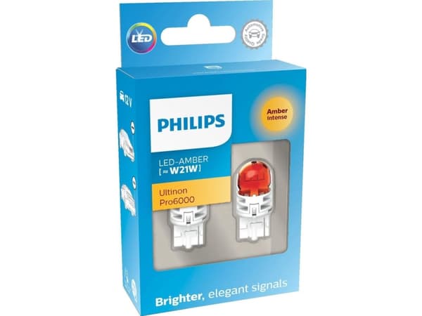 Philips Ultinon Pro6000 LED W21W Gul - Set
