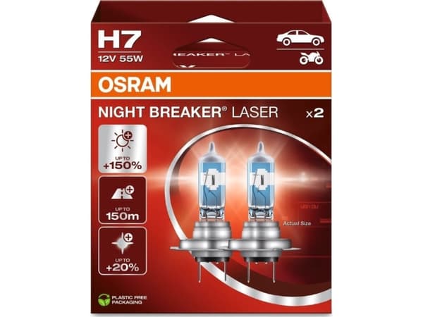 Osram Night Breaker Laser - H7 Bilpærer