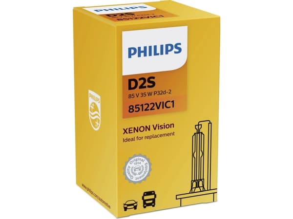 Philips Vision Xenon 85122VIC1 Xenon frontlyspære, 35 W, 85 V, Xenon, 4300 K, 1 stykker