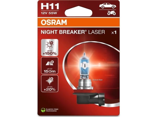 OSRAM 4062172395243 halogen lyskilde Night Breaker® Laser Next Generation H11 55 W 12 V