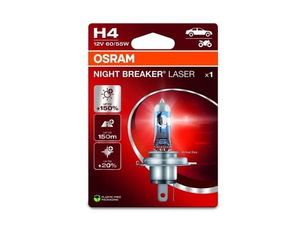 OSRAM 64193NL-1BL halogen lyskilde Night Breaker® Laser Next Generation H4 60/55 W 12 V