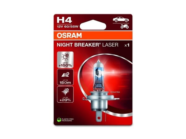 OSRAM 64193NL-1BL halogen lyskilde Night Breaker® Laser Next Generation H4 60/55 W 12 V