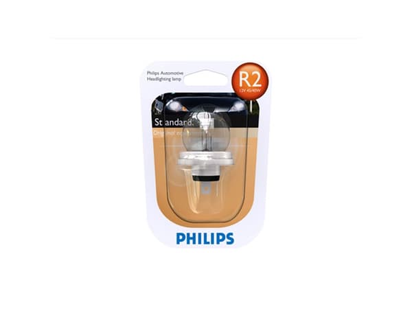 Philips Standard 12620B1 Frontlyspærer til bil, 45 W, 12 V, R2, Halogen, 1 stykker