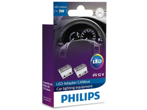 Philips warning canceller 12956X2 LED-signallys og -kupélys, 5 W, 12 V, T10
