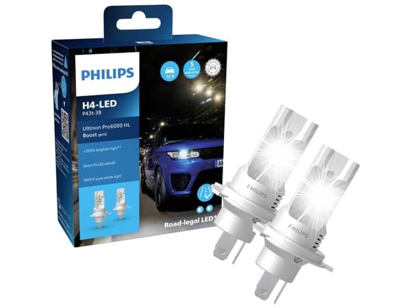 Philips Ultinon Pro6000 Boost LED H4 Gen 2. ECE - Sæt