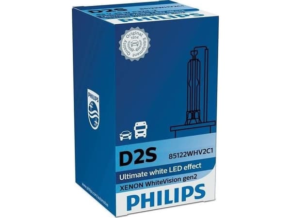 Philips WhiteVision Xenon gen2 85122WHV2C1 Xenonlampa till bilstrålkastare, 35 W, 85 V, D2S, halogen, 4800 K, 1 styck