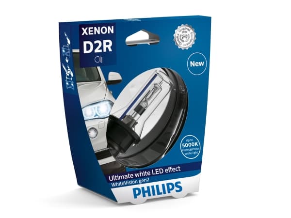 Philips WhiteVision Xenon gen2 85126WHV2S1 Xenon frontlyspære, 35 W, 85 V, D2R, Xenon, 5000 K, 1 stykker