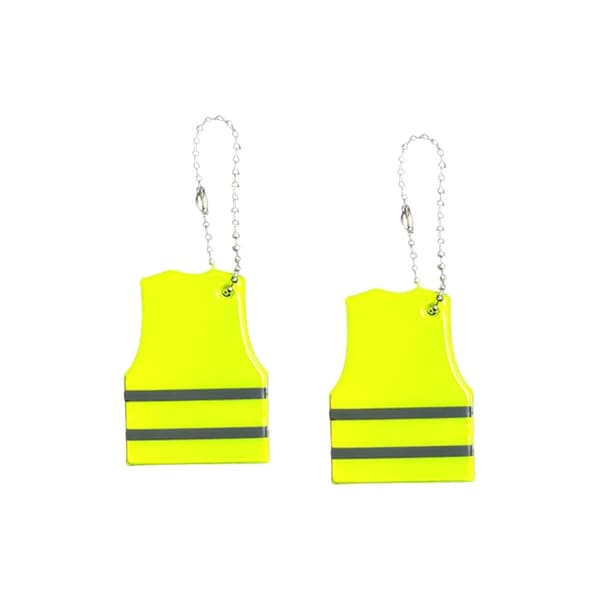 Refleks - Sikkerhedsvest - Gul med sorte striber - Dobbeltpakke