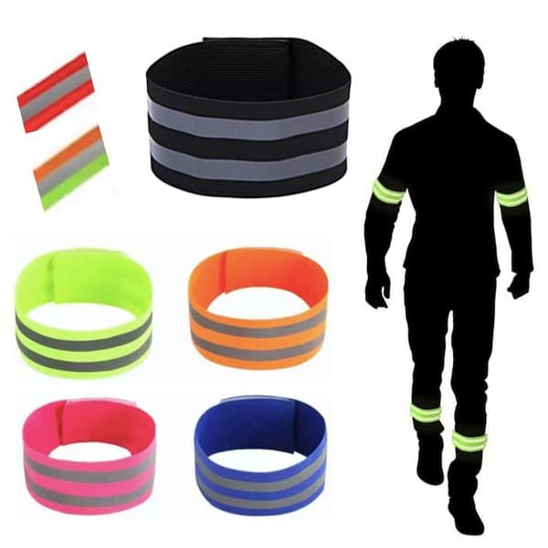 Reflekterende tape - borrelås med refleks - Universal Svart