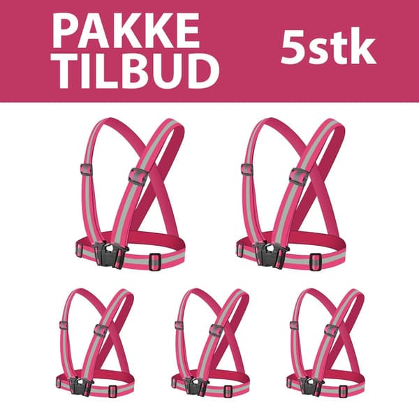 5 STK ROSA NORLED REFLEKSVEST!