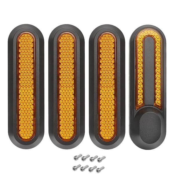 INF 4-pak Reflekterende Hub Cover til Xiaomi M365, PRO, PRO 2 og 1S - Beskyttelse og synlighed til elektriske scootere Orange