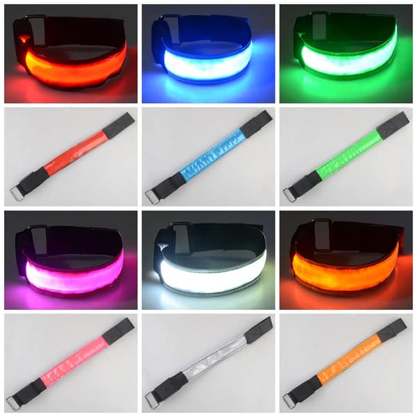 Uppladdningsbar LED Armband / Reflex / Reflexband som Lyser