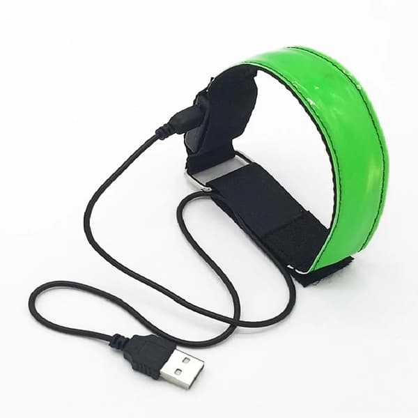 Ladattava Reflex - LED Ranneke / Heijastava nauha, joka Valaisee