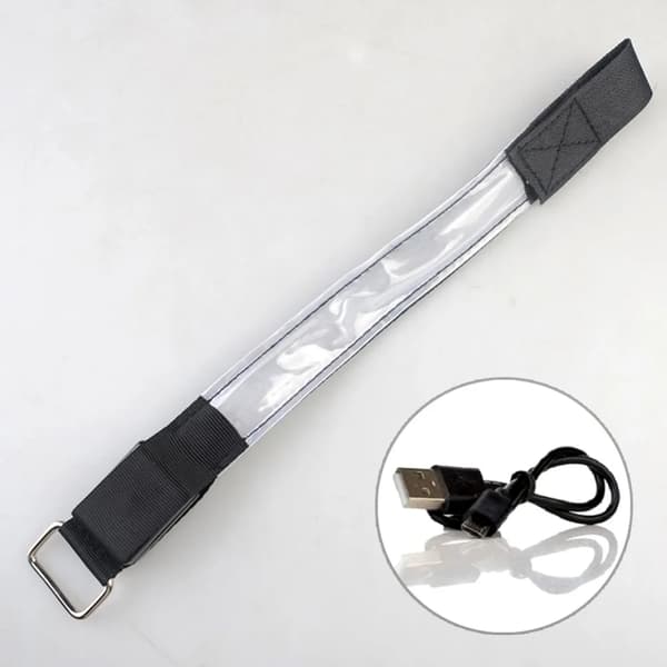 Ladattava Reflex - LED Ranneke / Heijastava nauha, joka Valaisee