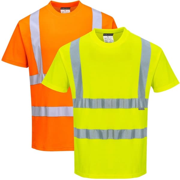 Reflective Crow Neck T-shirt - Yellow