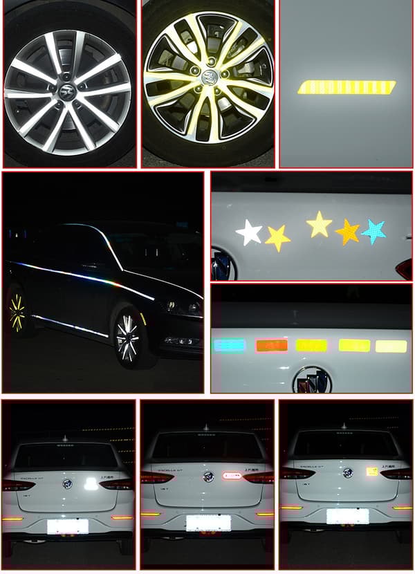 INF Auto-refleks-klistremerke Motorsykkel-sykkel-refleks-klistremerker