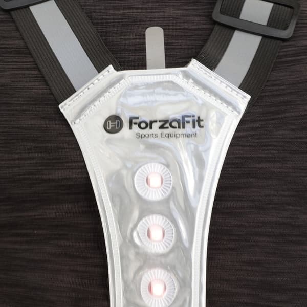 ForzaFit Reflekterende Løbevest - LED Belysning - Sort