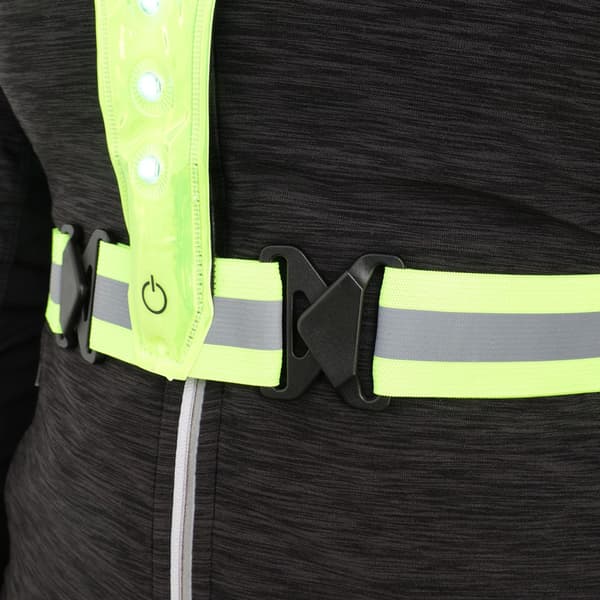 Reflekterande löpväst - LED-belysning - Fluorescerande gul