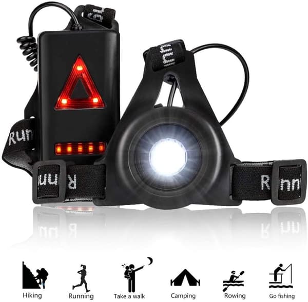 Juoksuliivi LED-valolla 250 lumenia juoksuun, pyöräilyyn, patikointiin, retkeilyyn