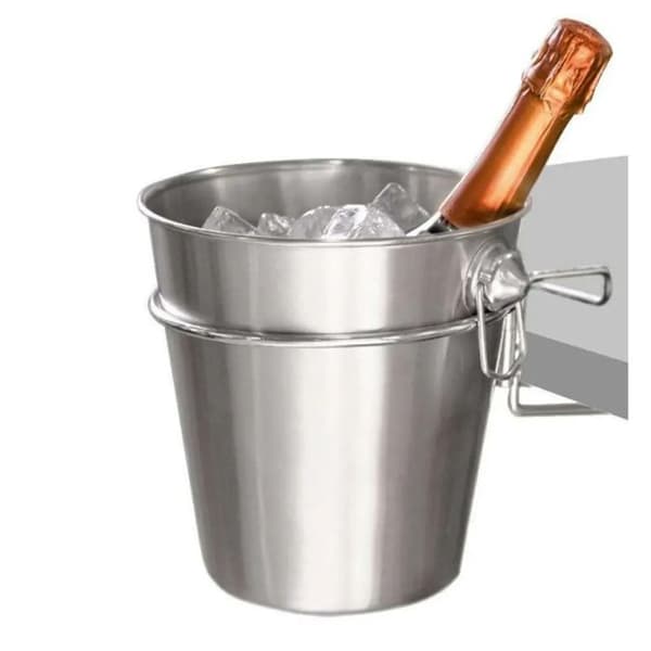 Champagnekylare - Utmärkt köksutrustning - Silverfärgad - Rostfritt stål - Stöd ingår - Unisex