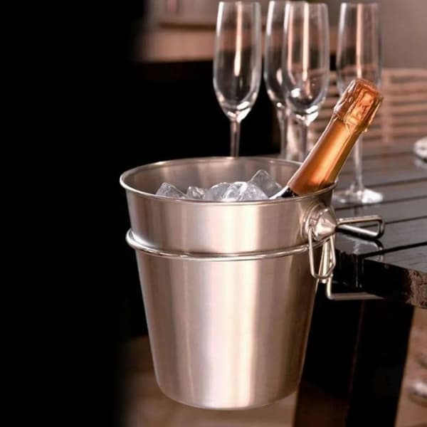Champagnekylare - Utmärkt köksutrustning - Silverfärgad - Rostfritt stål - Stöd ingår - Unisex