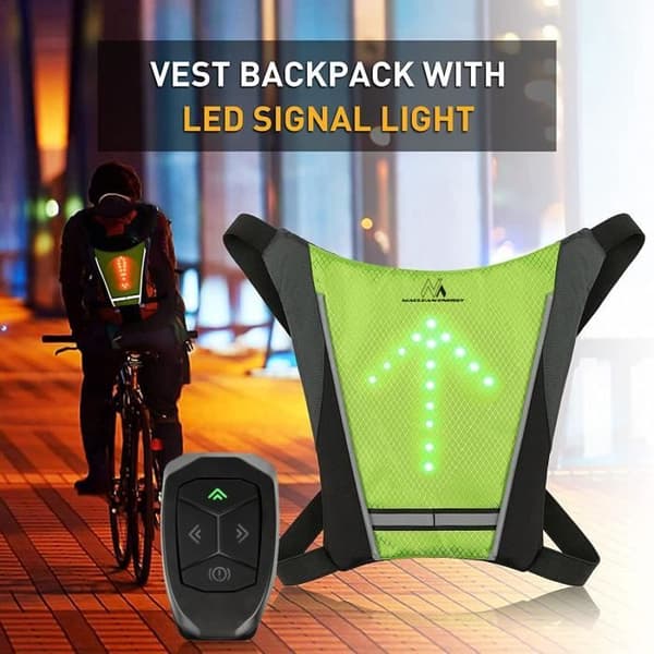 LED-väst - Maclean - MCE420 - Fjärrkontroll - Vattentät IPX2 - Multisport