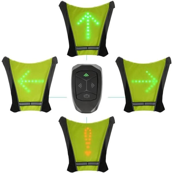 LED-väst - Maclean - MCE420 - Fjärrkontroll - Vattentät IPX2 - Multisport