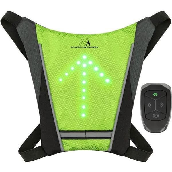 LED-väst - Maclean - MCE420 - Fjärrkontroll - Vattentät IPX2 - Multisport