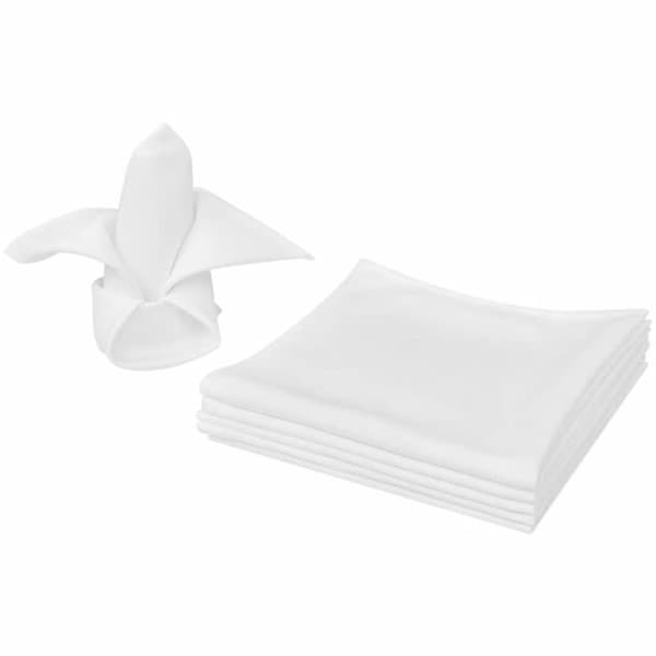 vidaXL 10 Middagsservietter Hvid 50 x 50 cm