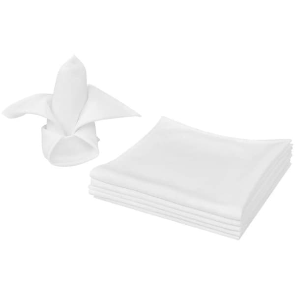 vidaXL 25 Middagsservietter Hvid 50 x 50 cm//