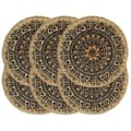 Miniatyrbillede 1 af 4: vidaXL dækkeservietter 6 stk. rund 38 cm jute mørkeblå