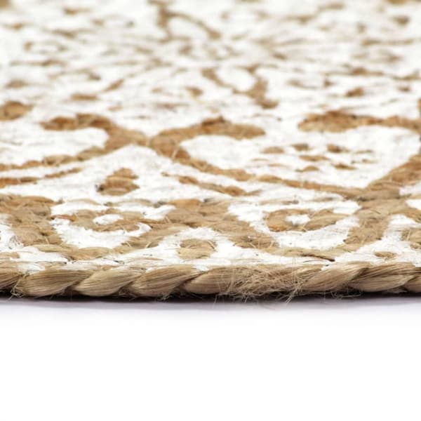 vidaXL dækkeservietter 6 stk. rund 38 cm jute hvid