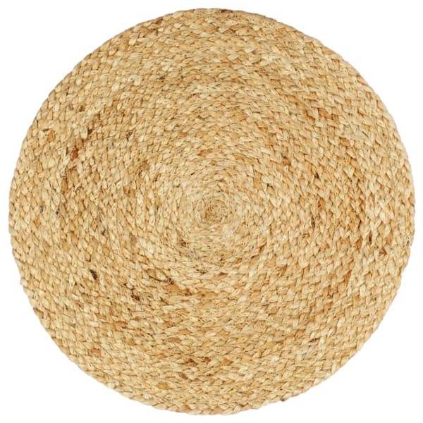 vidaXL Tabletit 6 kpl luonnollinen 38 cm pyöreä juutti