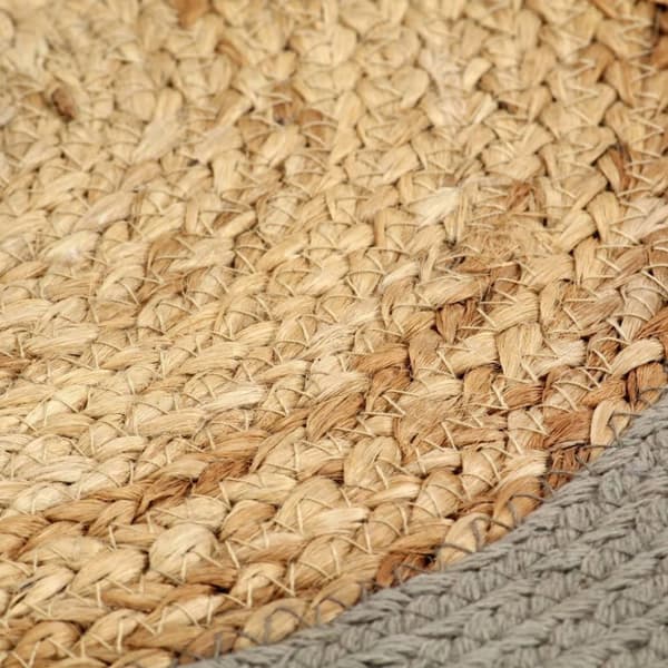 vidaXL dækkeservietter 6 stk. 38 cm jute og bomuld natur og grå