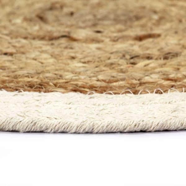 vidaXL dækkeservietter 6 stk. rund 38 cm jute og bomuld naturfarvet