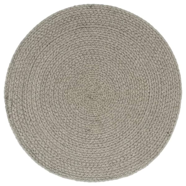 vidaXL Bordstabletter 6 st grå 38 cm rund bomull