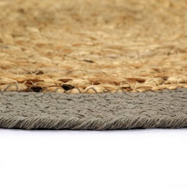 vidaXL Bordstabletter 6 st naturlig och grå 38 cm jute och bomull