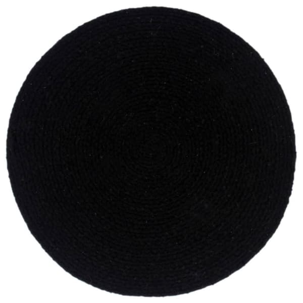 vidaXL Bordstabletter 4 st svart 38 cm rund bomull