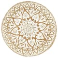 Miniatyrbild 3 av 4: vidaXL Bordstabletter 4 st vit 38 cm rund jute