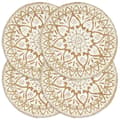 Miniatyrbild 1 av 4: vidaXL Bordstabletter 4 st vit 38 cm rund jute