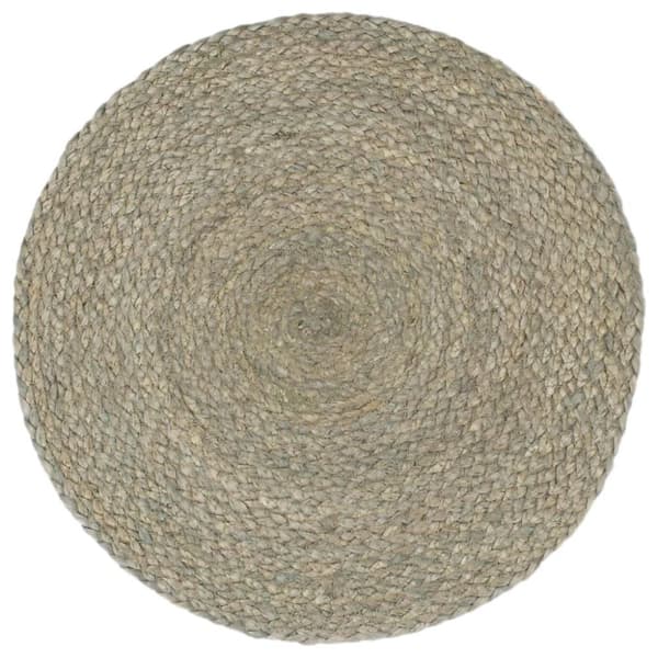 vidaXL Bordstabletter 6 st grå 38 cm rund jute