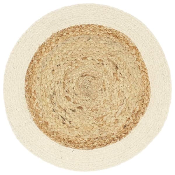 vidaXL Bordstabletter 6 st naturlig 38 cm rund jute och bomull
