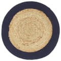 Miniatyrbild 3 av 4: vidaXL Bordstabletter 4 st naturlig och marinblå 38 cm jute och bomull