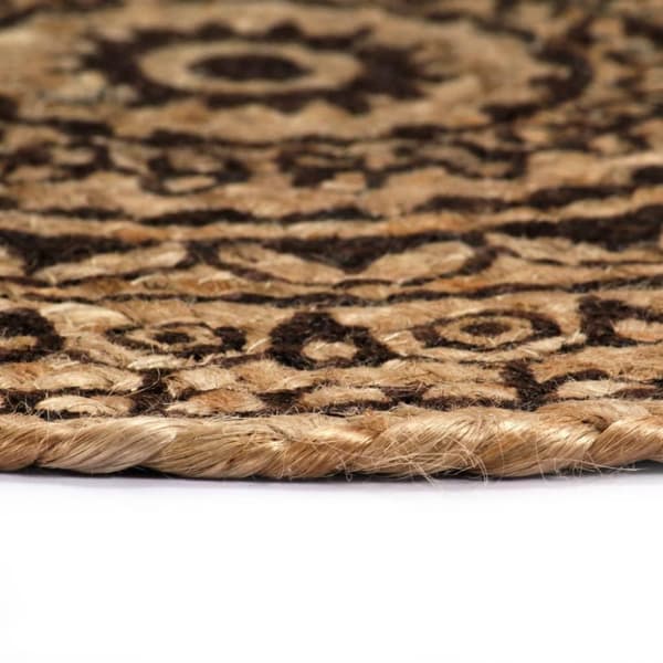 vidaXL Bordstabletter 6 st mörkbrun 38 cm rund jute